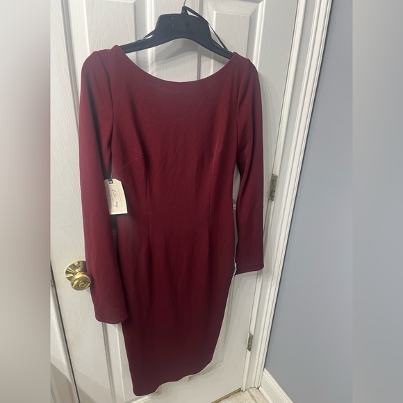 Katie May Surrender Drape Cowl Back Burgundy Size Large NWT - Picture 3 of 7